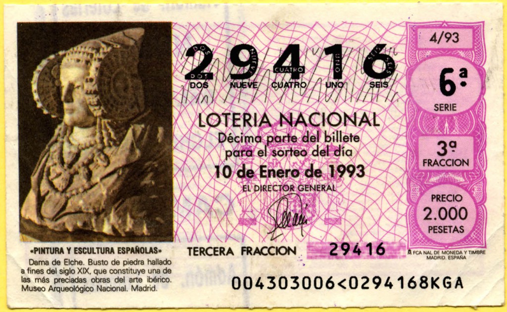 Timbre - Décimo lotería 1993