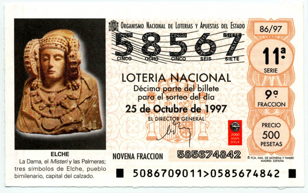 Timbre - Décimo lotería 1997