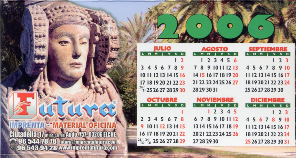 Objeto - Calendario 2006 de mesa