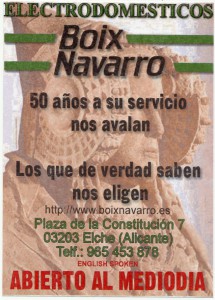 Anuncio - Electrodomésticos Boix Navarro