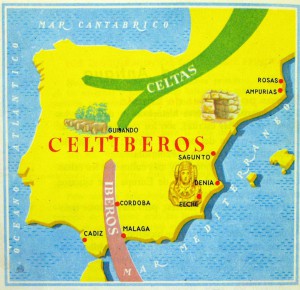 Dibujo - Mapa de España con Dama de Elche