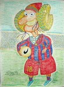 Dibujo - Caricatura jugador CF Barcelona
