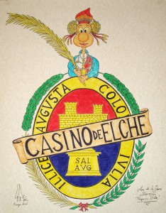 Dibujo - Caricatura Dama Escudo Casino