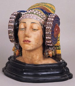 Cerámica - Escultura de cabeza femenina