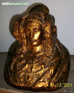 Reproducción - Busto Dama de Elche dorado