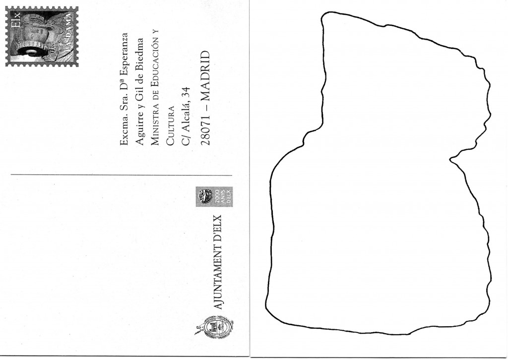 Tarjeta postal - Tarjeta Ministra1