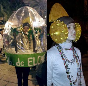 Carnaval de Elche 2016. Fotografía de Ricardo Perlines que pidió a los padres de la niña que saliese del envoltorio para poder inmortalizarla.