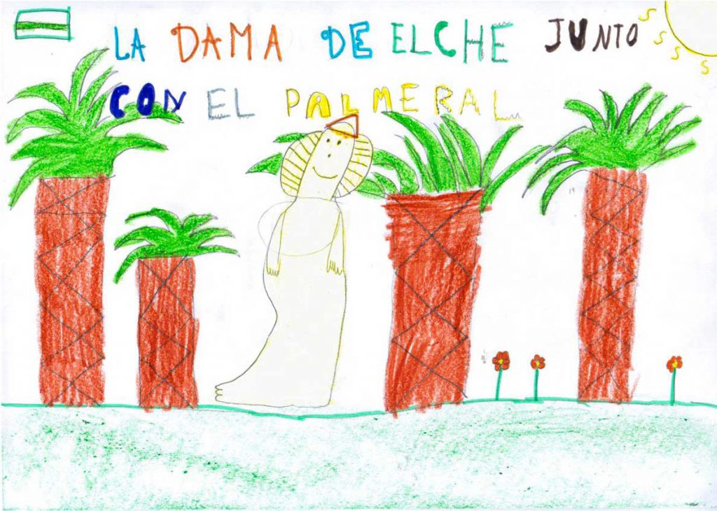 Los chicos y chicas de 4º B de la escuela Víctor Pradera de Elche escribieron una carta en el segundo taller del Cuenta Cartas con este dibujo